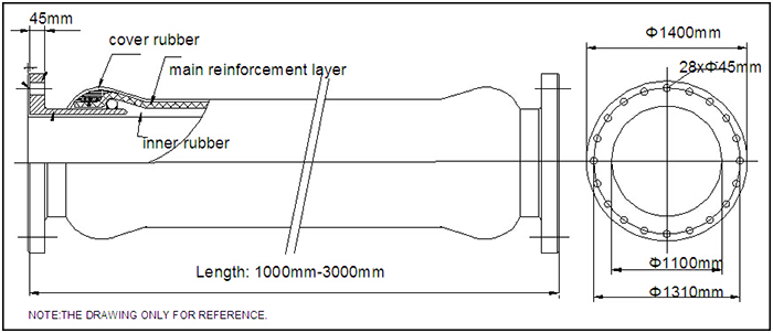 Drawing for DN1100 Dredging Discharge Rubber Hose.jpg